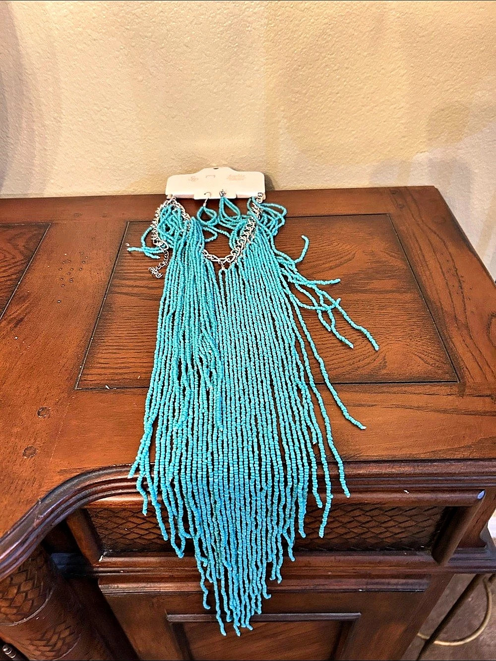 Blue Beaded Statement Necklace